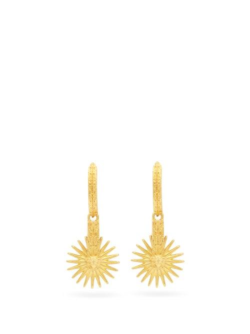 Matchesfashion.com Versace - Sun-drop Hoop Earrings - Womens - Gold