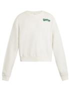Off-white Poppy-print Crew-neck Cotton-jersey Sweatshirt