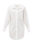 Matchesfashion.com Mes Demoiselles - Scharade Longline Cotton-poplin Shirt - Womens - White