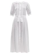 Matchesfashion.com Loup Charmant - The Belmont Cotton Dress - Womens - White