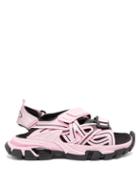 Matchesfashion.com Balenciaga - Track Chunky-sole Sandals - Womens - Black Pink