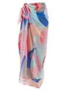 Matchesfashion.com Emilio Pucci - Quirimbas-print Cotton-voile Sarong - Womens - Pink Multi