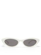 Matchesfashion.com Celine Eyewear - Cat-eye Acetate Sunglasses - Mens - White
