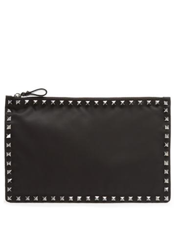 Valentino Rockstud Pebble Nylon Pouch