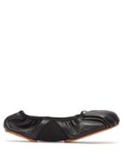 Matchesfashion.com Acne Studios - Betty Ruched Leather Ballet Flats - Womens - Black
