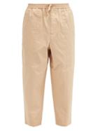 Matchesfashion.com Jil Sander - Drawcord-waist Cotton-poplin Cropped Trousers - Mens - Beige