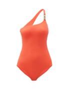 Matchesfashion.com Melissa Odabash - Seychelles One-shoulder Swimsuit - Womens - Red