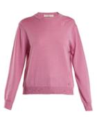 Matchesfashion.com Golden Goose Deluxe Brand - Pyxis Distressed Finish Lightweight Knit Sweater - Womens - Pink