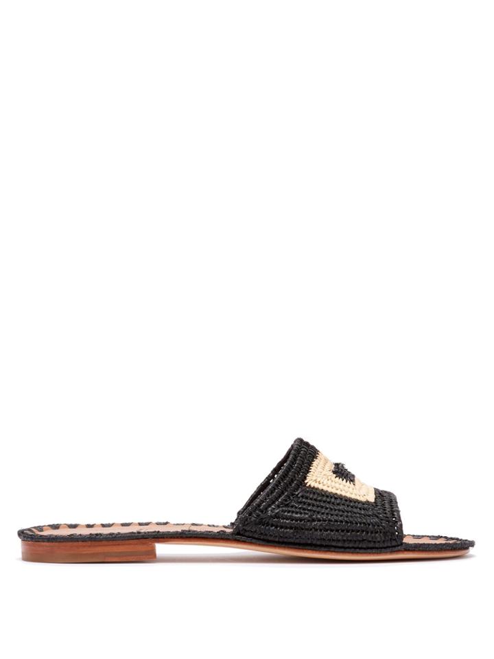 Carrie Forbes Carree Raffia Slides