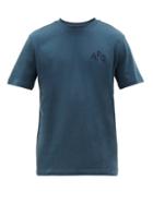 Matchesfashion.com A.p.c. - Tristan Logo Print Cotton T Shirt - Mens - Blue
