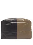 Matchesfashion.com Kassl Editions - Bi-colour Padded Coated Canvas Clutch - Womens - Khaki