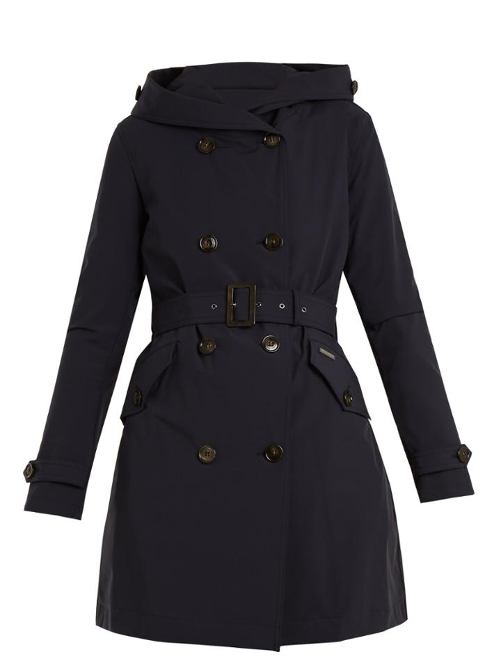 Woolrich John Rich & Bros. Double-breasted Hooded Trench Coat