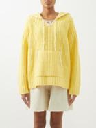 Re/done - 90s Baja Organic Cotton-blend Hooded Sweatshirt - Womens - Yellow