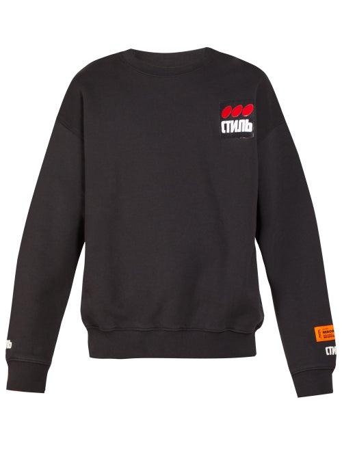 Matchesfashion.com Heron Preston - Appliqu Sweatshirt - Mens - Black