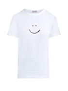 Matchesfashion.com Vika Gazinskaya - Smiley Face Print Cotton Jersey T Shirt - Womens - White