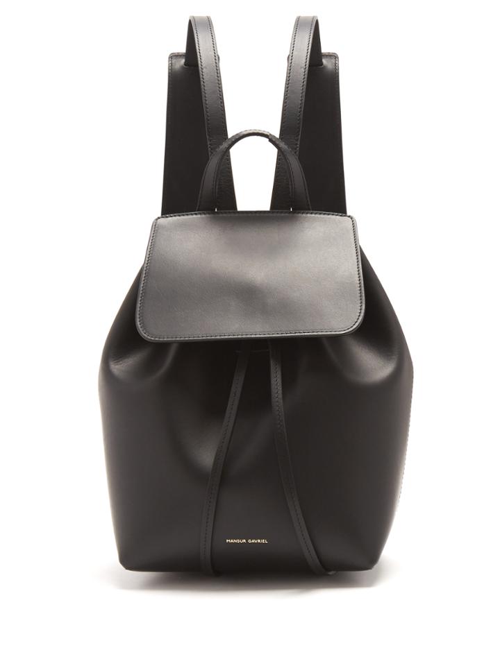 Mansur Gavriel Mini Red-lined Leather Backpack