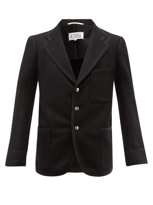 Maison Margiela - Grosgrain-trimmed Wool-blend Felt Blazer - Mens - Black