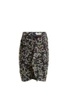 Isabel Marant Étoile Caja Floral-print Ruched Skirt