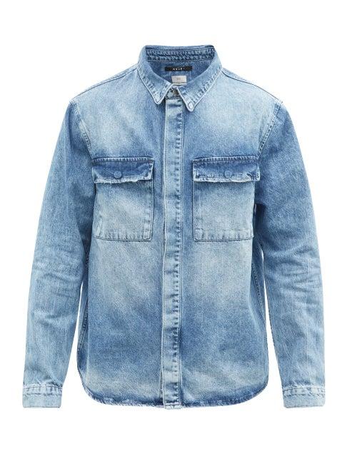 Matchesfashion.com Ksubi - Snakebite Washed-denim Shirt - Mens - Blue