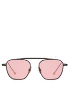 Matchesfashion.com Lunetterie Generale - Spitfire Square Titanium Sunglasses - Mens - Black