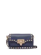 Matchesfashion.com Valentino - Rockstud Mini Leather Cross Body Bag - Womens - Navy