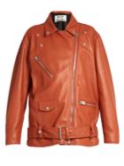Acne Studios Myrtle Oversized Leather Biker Jacket