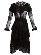 Matchesfashion.com Dodo Bar Or - Monabella Floral Lace Dress - Womens - Black