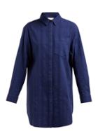 Matchesfashion.com Mara Hoffman - Bennett Striped Organic Cotton Shirt - Womens - Navy