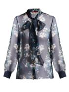 Matchesfashion.com Max Mara Studio - Briose Blouse - Womens - Navy Print