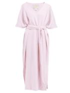 Matchesfashion.com Anaak - Kai Tie Waist Cotton Kaftan - Womens - Pink