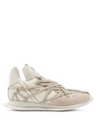 Matchesfashion.com Rick Owens - Maximal Runner Laced Leather Trainers - Mens - Beige