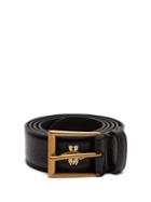 Matchesfashion.com Gucci - Star And Bee Hot Stamped Leather Belt - Mens - Black Multi