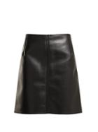 Matchesfashion.com Kwaidan Editions - High Rise Faux Leather Skirt - Womens - Black
