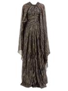 Matchesfashion.com Peter Pilotto - Lam Fil-coup Silk-blend Georgette Gown - Womens - Black