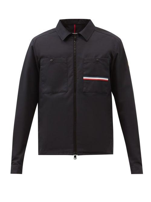 Moncler - Akahito Logo-appliqu Patch Shell Jacket - Mens - Dark Blue