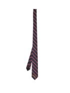 Matchesfashion.com Gucci - Racing Horse Striped-jacquard Silk-twill Tie - Mens - Dark Blue