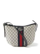 Gucci - Ophidia Gg-supreme Canvas And Leather Shoulder Bag - Womens - Blue Beige