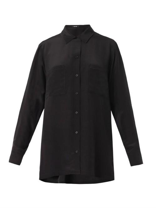 Freda Patch-pocket Silk Blouse