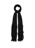 Matchesfashion.com Bottega Veneta - Tasseled Cashmere And Wool Scarf - Womens - Black