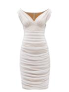Norma Kamali - Tara Ruched Jersey Dress - Womens - White