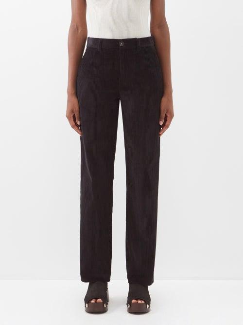 A.p.c. - X Jane Birkin Brigitte Cotton-corduroy Trousers - Womens - Black
