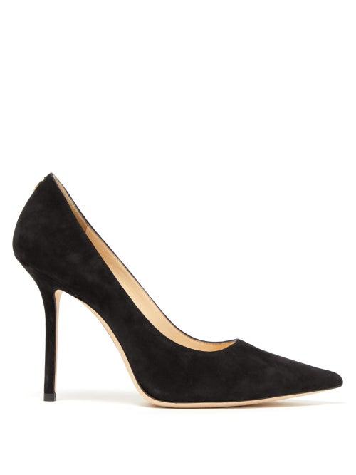 Matchesfashion.com Jimmy Choo - Love 100 Suede Pumps - Womens - Black