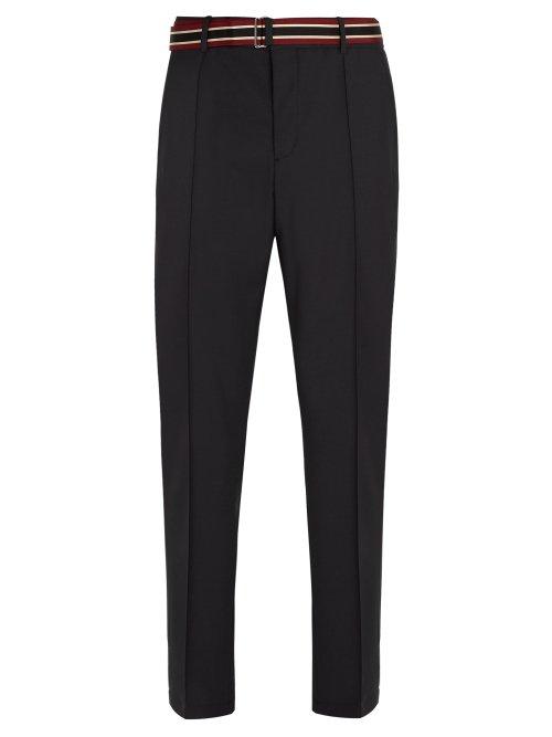 Matchesfashion.com Valentino - Tailored Wool Blend Trousers - Mens - Grey