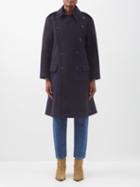 Fortela - Winston Double-breasted Wool Coat - Womens - Navy
