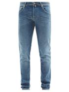 Matchesfashion.com Jacob Cohn - Washed Slim-leg Jeans - Mens - Mid Blue