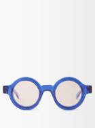 Kuboraum - S2 Round Acetate And Metal Glasses - Mens - Blue