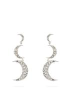 Matchesfashion.com Isabel Marant - Crescent Moon Crystal Embellished Drop Earrings - Womens - Crystal
