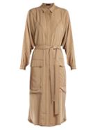 Matchesfashion.com Albus Lumen - Sabrina Waist Tie Twill Shirtdress - Womens - Camel