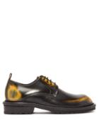 Matchesfashion.com Ann Demeulemeester - Antiqued Leather Derby Shoes - Womens - Black Multi