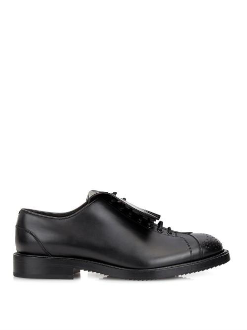 Cerruti 1881 Paris Fringed-buckle Leather Shoes